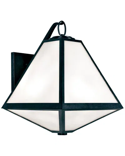 Crystorama 3-light Glacier Outdoor Sconce In Black