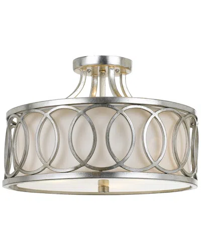 CRYSTORAMA CRYSTORAMA 3-LIGHT GRAHAM FLUSH MOUNT