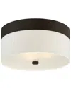 Crystorama 3-light Grayson Flush Mount In White
