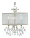 Crystorama 3-light Hampton Semi Flush Mount In White