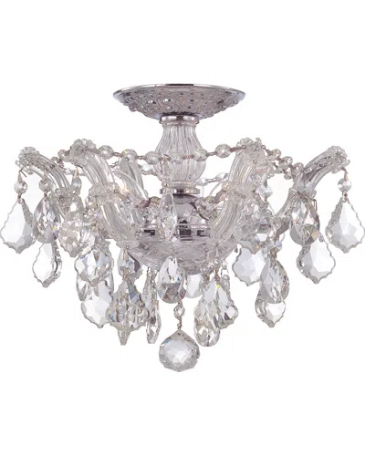 Crystorama 3-light Maria Theresa Flush Mount In Gray