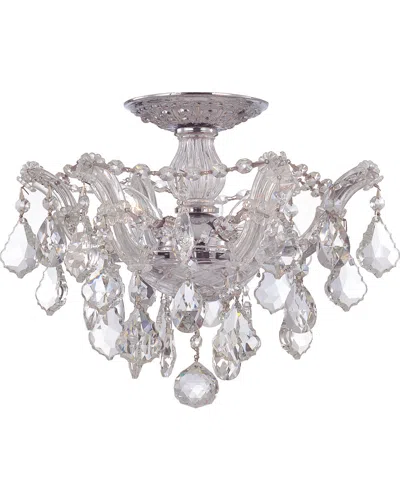Crystorama 3-light Maria Theresa Semi Flush In Transparent