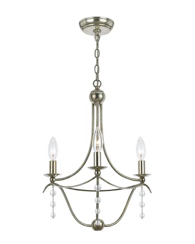 Crystorama 3-light Metro Chandelier In Silver