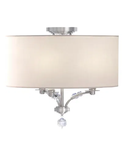 Crystorama 3-light Mirage Semi Flush Mount In White