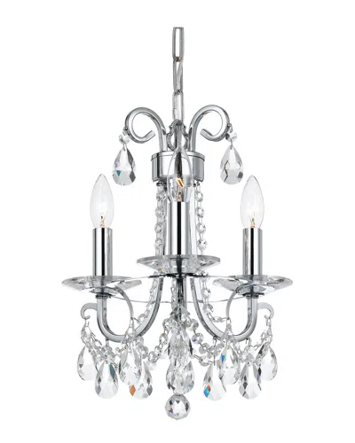 Crystorama 3-light Othello Mini Chandelier Hand Cut Crystal In Transparent