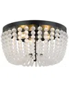 Crystorama 3-light Rylee Flush Mount In White