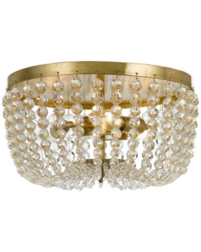 Crystorama 3-light Rylee Flush Mount In Gold