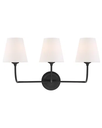 Crystorama 3-light Sylvan Bathroom Vanity In Black