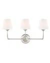 Crystorama 3-light Sylvan Bathroom Vanity In Silver