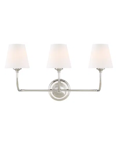 Crystorama 3-light Sylvan Bathroom Vanity In Silver