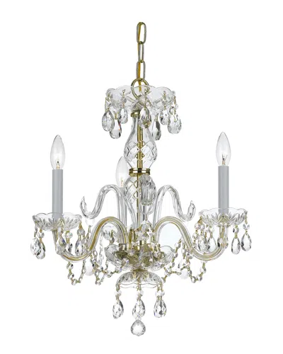 Crystorama 3-light Traditional Crystal Mini Chandelier Swarovski Spectra Crystal In Multi