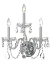 Crystorama 3-light Traditional Crystal Sconce In Silver