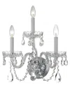 Crystorama 3-light Traditional Crystal Sconce In Gray