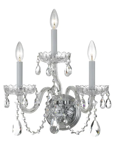 CRYSTORAMA CRYSTORAMA 3-LIGHT TRADITIONAL CRYSTAL SCONCE