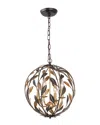 Crystorama 4-light Broche Chandelier In Multicolor