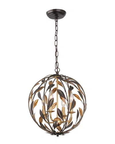 Crystorama 4-light Broche Chandelier In Multicolor
