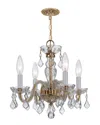 Crystorama 4 Light Traditional Chandelier With Swarovski Crystals