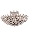 Crystorama 4-light Broche Flush Mount In Silver