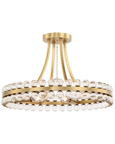 Crystorama 4-light Clover Flush Mount In Gold