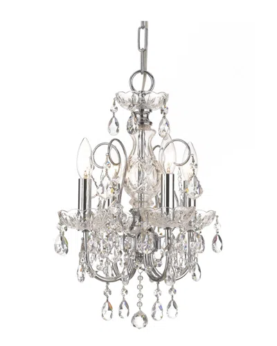 Crystorama 4-light Imperial Mini Chandelier In Silver
