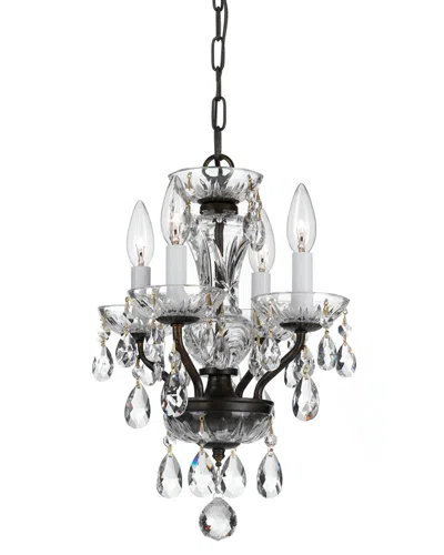 Crystorama 4-light Mini Chandelier In Black