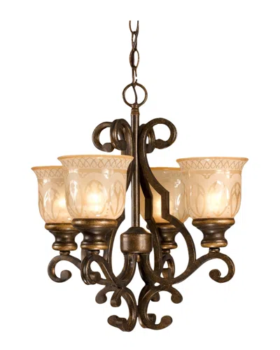Crystorama 4-light Norwalk Mini Chandelier In Brown