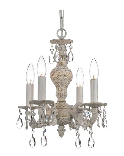 Crystorama 4-light Paris Market Mini Chandelier Hand Cut Crystal In Neutral