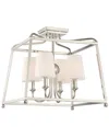 Crystorama 4-light Sylvan Flush Mount In White