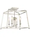 Crystorama 4-light Sylvan Flush Mount In Silver