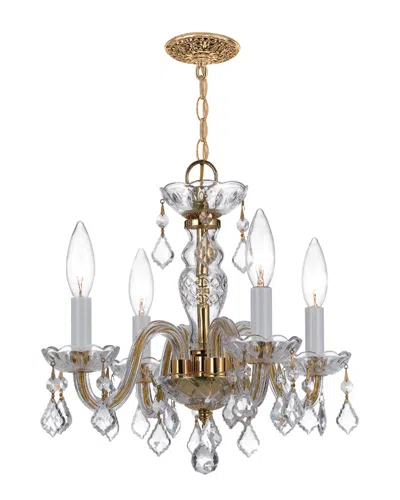 Crystorama 4-light Traditional Crystal Mini Chandelier In Gold