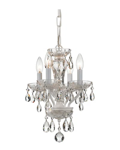 Crystorama 4-light Traditional Crystal Mini Chandelier Swarovski Spectra Crystal In Gray