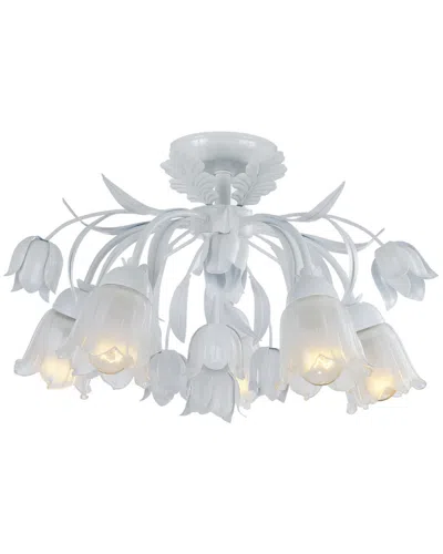 Crystorama 5-light Southport Ceiling Lamp In Metallic