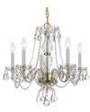 Crystorama 5-light Traditional Crystal Chandelier Hand Cut Crystal