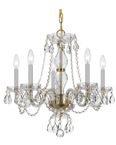 Crystorama 5-light Traditional Crystal Chandelier Hand Cut Crystal