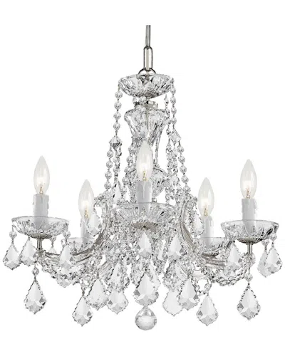 Crystorama 5-light Maria Theresa Mini Chandelier In Silver
