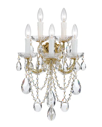 Crystorama 5-light Maria Theresa Sconce In Gold