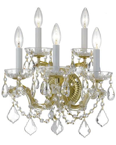 Crystorama 5-light Maria Theresa Sconce In Gold