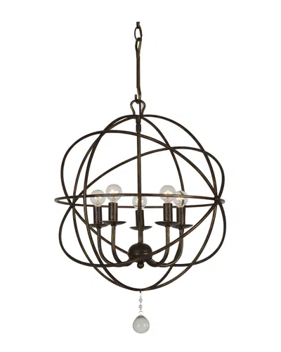 Crystorama 5-light Solaris Mini Chandelier In Brown
