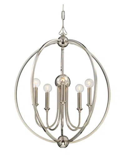 Crystorama 5-light Sylvan Chandelier In Gray