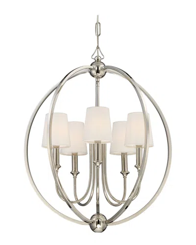 Crystorama 5-light Sylvan Chandelier In Silver