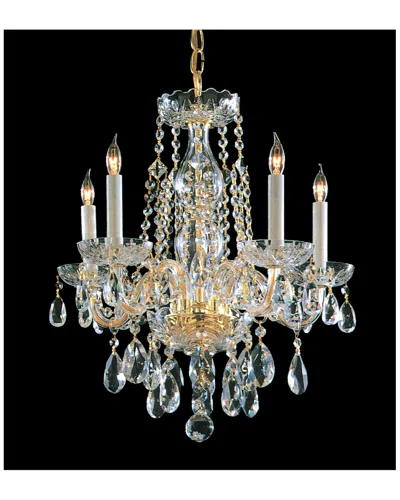 Crystorama 5-light Traditional Crystal Mini Chandelier In White