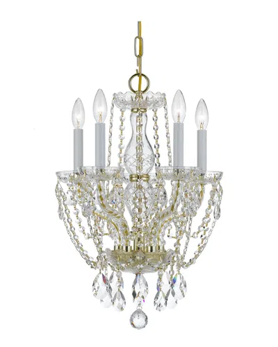 Crystorama 5-light Traditional Crystal Mini Chandelier In Silver