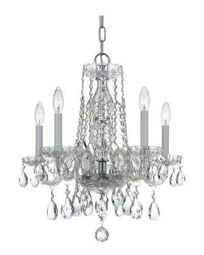 Crystorama 5-light Traditional Crystal Mini Chandelier In Silver