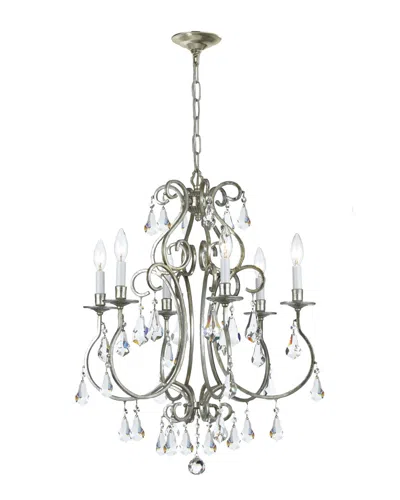Crystorama 6-light Ashton Chandelier In Silver