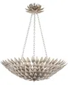 Crystorama 6-light Broche Ceiling Mount In Neutral