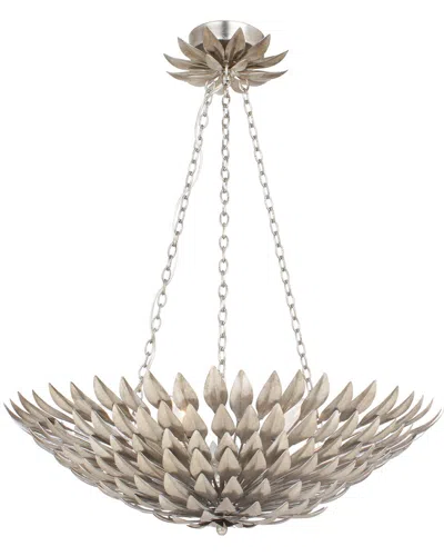 Crystorama 6-light Broche Ceiling Mount In Neutral