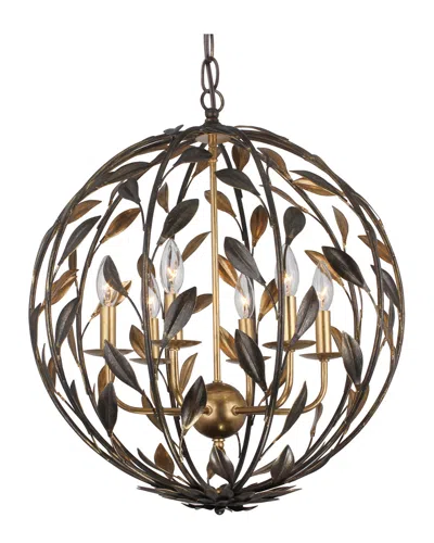 Crystorama 6-light Broche Chandelier In Multi