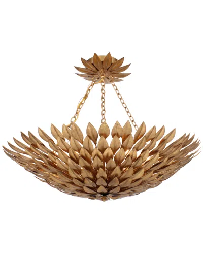 Crystorama 6-light Broche Semi-flush In Gold