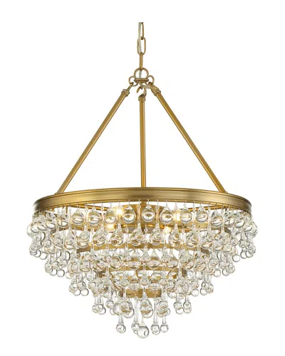 Crystorama 6-light Calypso Chandelier In Gold