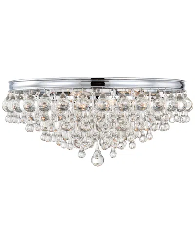 Crystorama 6-light Calypso Flush Mount In Silver